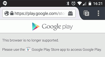 Ошибка 403 в Google Play через Firefox на Android