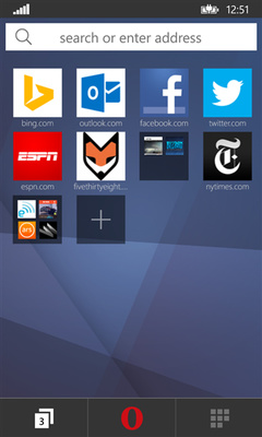 Opera Mini 8.0.1.7 для Windows Phone