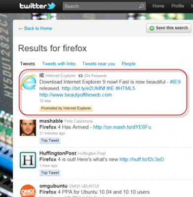 Twitter Firefox Internet Explorer