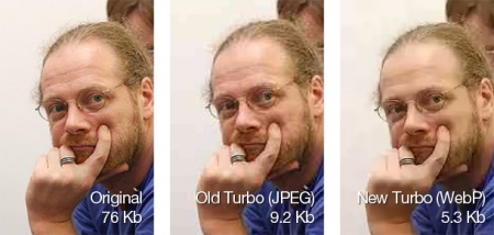 Opera Turbo, сравнение JPEG WebM