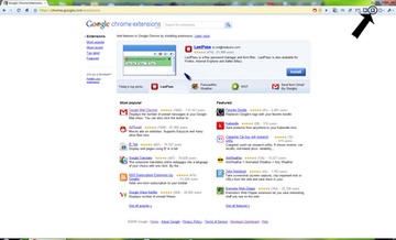 Google Chrome, расширение Downloads, быстрый доступ к окну загрузки