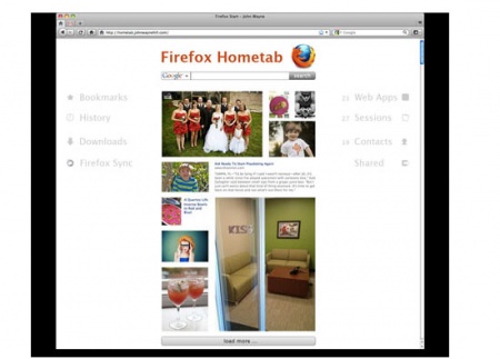 Firefox 5 Home Tab