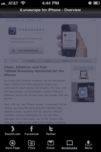 iLunascape Lite 2.0 для iPhone