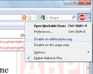 Mozilla Firefox, расширение Adblock Plus, блокировать баннеры
